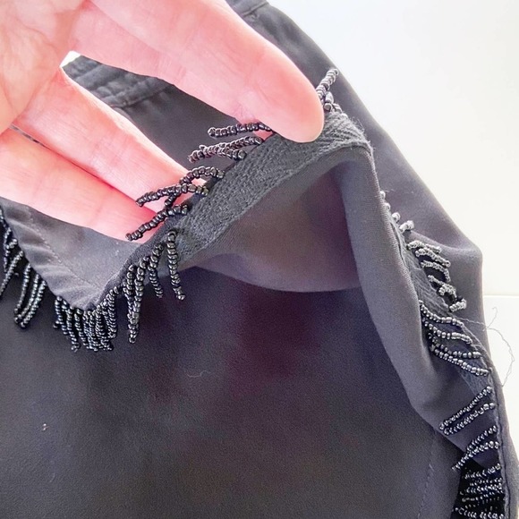 SAM EDELMAN Black Fringe Trim Shorts Size Small - Picture 4 of 7